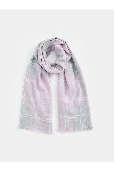 LC Waikiki Damen-Schal mit Karomuster und Fransen