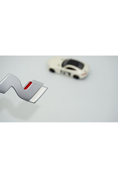 Genel Markalar Hyundai N Line Bagaj 3M 3D Gri Beyaz Logo Amblem Rozet