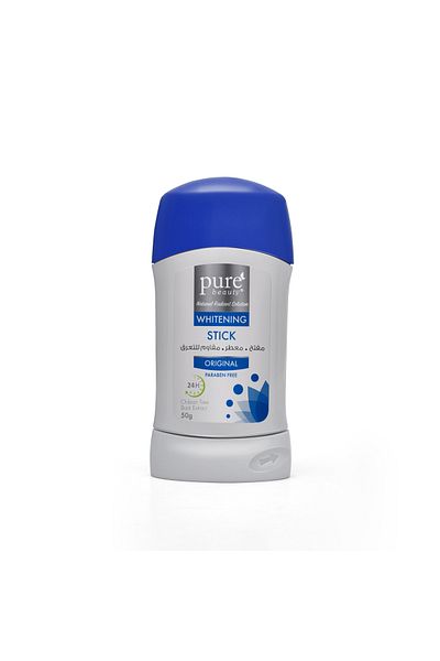 PURE BEAUTY Whitening Stick Original 50gm (0637) --- بيور بيوتي ستيك المفتح للتعرق أوريجينال 50مل