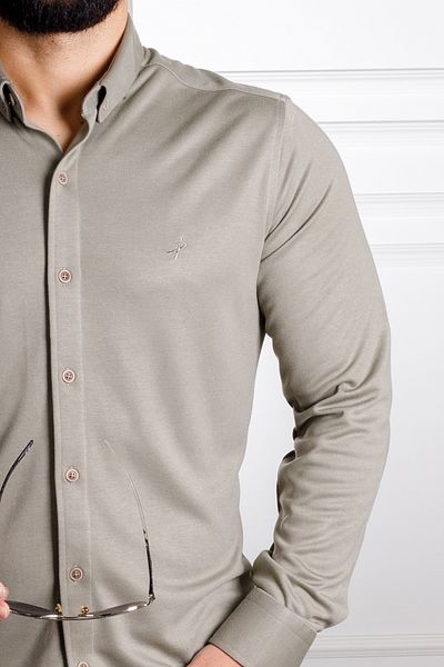 Sarar Συνέντευξη Sarans Carina Modal Khaki πουκάμισο