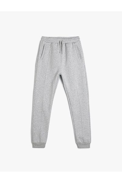 Koton Basic Jogger Sweatpants with Drawstring Pocket Tie Waist