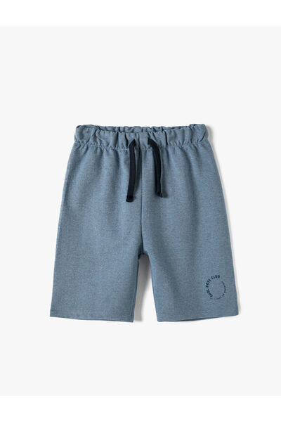 Koton Normal Bel Regular Fit Mavi Erkek Çocuk Şort 4SKB40133TK