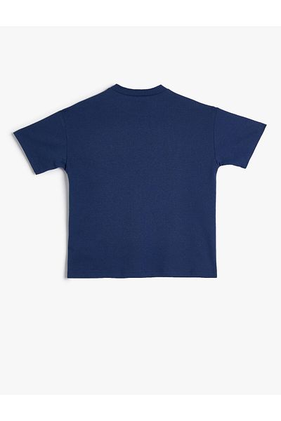 Koton Basic-Kurzarm-T-Shirt mit Rundhalsausschnitt