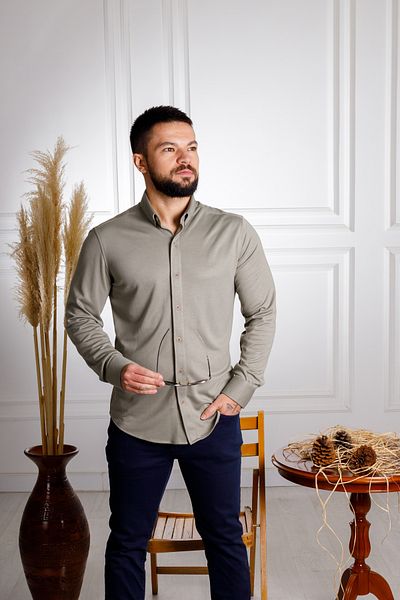 Sarar Συνέντευξη Sarans Carina Modal Khaki πουκάμισο