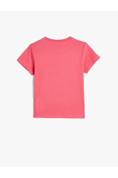 Koton T-Shirt mit kurzen Ärmeln, Einhorn-Motiv, Rundhalsausschnitt, Baumwolle