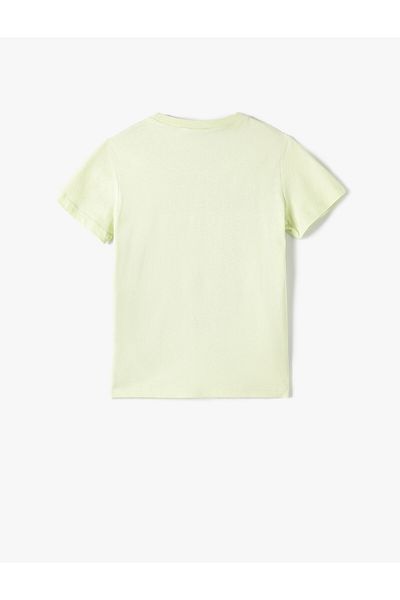 Koton Καλοκαιρινό βαμβακερό κοντομάνικο T-shirt με λαιμόκοψη