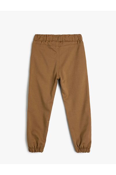 Koton Cargo Jogger Pants with Pockets and Tie Waist