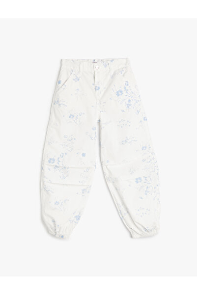 Koton Paraşüt Kot Pantolon Pamuklu Beli Lastikli Cepli - Parachute Jean