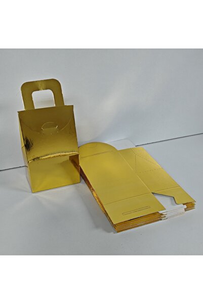 arminow ÇANTA KARTON KUTU PARLAK GOLD RENK - KINA - ÇEREZ - ŞEKER KUTUSU - 20...