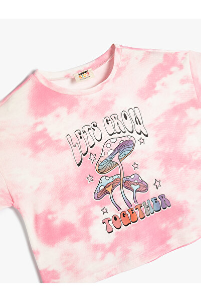 Koton Tricou oversize din bumbac - model Tie Dye, mânecă scurtă, decolteu