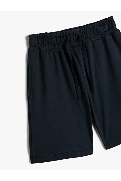 Koton Bavlněné šortky s kapsami, elastickým pasem a zavazováním