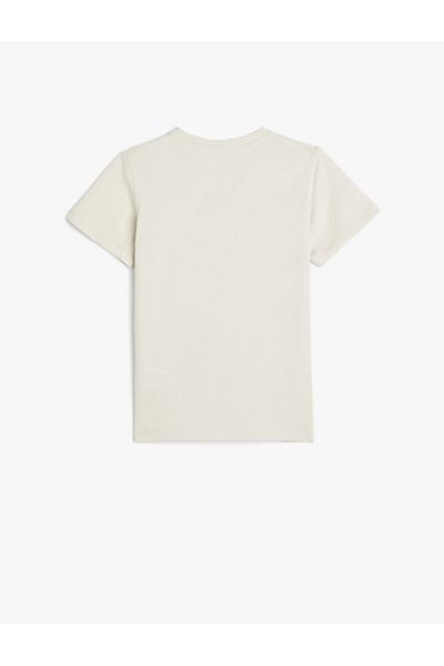Koton Short Sleeve Crew Neck City Printed Cotton T-Shirt