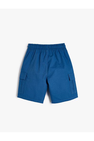 Koton Cargo Shorts Tie Waist Side Pockets Cotton