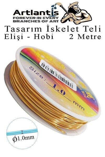 Artlantis Renkli Tel Tasarım İskelet Teli 1.0mm 2 Metre 1 Adet Elişi Hobi El ...