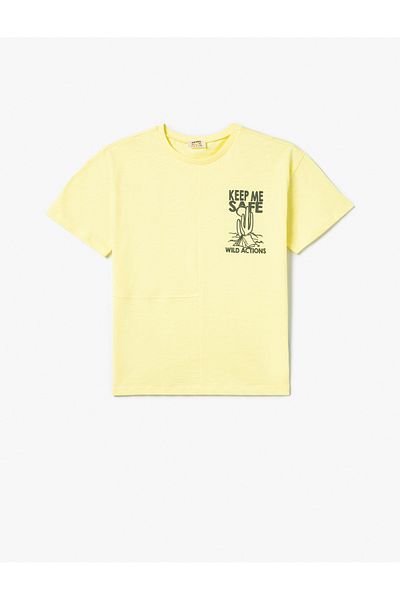 Koton T-Shirt Short Sleeve Crew Neck Printed Cotton