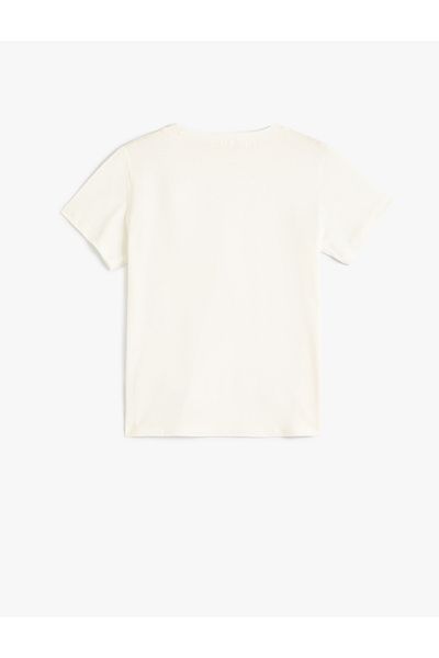 Koton Tricou de bază pentru școală din bumbac cu mânecă scurtă
