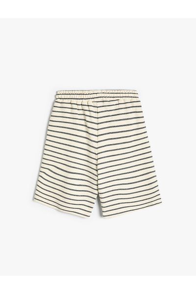 Koton Cotton Tie Waist Shorts - Pocketed