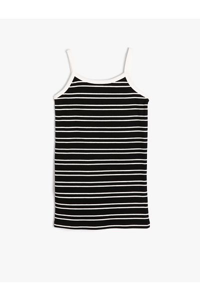 Koton Thin Strap Ribbed Pencil Dress
