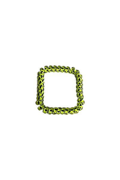 little Luv Πράσινο χρώμα πουά σπειροειδής πόρπη από καουτσούκ