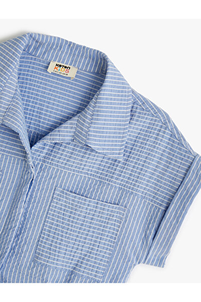 Koton Salopetă cu buzunare și talie cu șnur - Guler cămașă cu mânecă scurtă