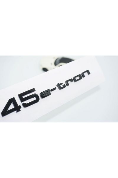 DK Tuning Portbagaj negru Audi 45 e-tron - Compatibil cu logo-ul scris ABS