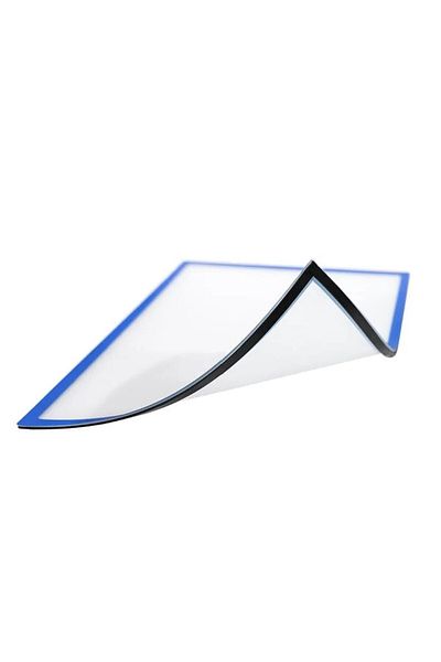 Hdg 1Pc Magnetic Fireplace Magnetic Document Holder Clear Magnet Fireplace File 30X42Cm - Blue Edge
