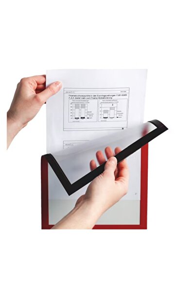 Hdg 30X42 cm Magnetic Fireplace Magnetic Document Holder - Clear Magnet with Red Edge