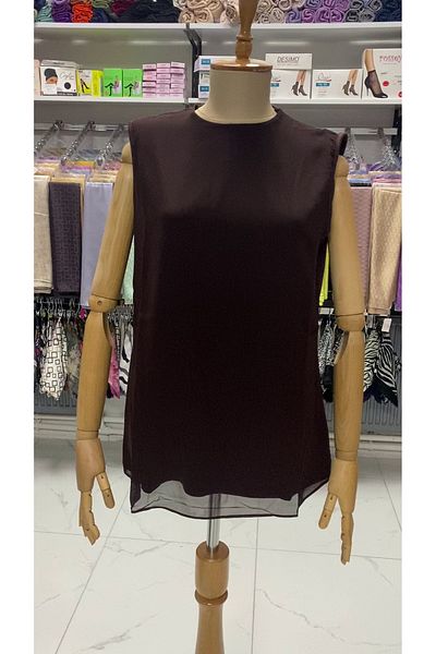 Zeynep Butik Декоративно бельо без ръкави от шифон - 869 1283