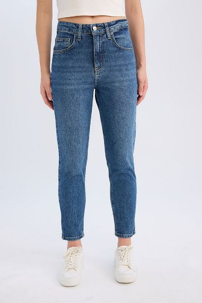 DeFacto Lina Comfort Fit High Waist Ankle Length Jeans Wash-up-Hose E3440AXNS