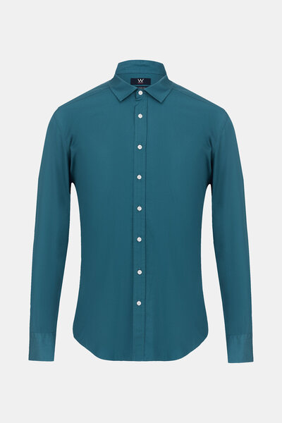 W Collection Petrol Poplin Upper Shirt