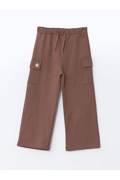 LC Waikiki LCW Baby-Jogginghose für Mädchen in Burgunderrot mit Blumenmuster