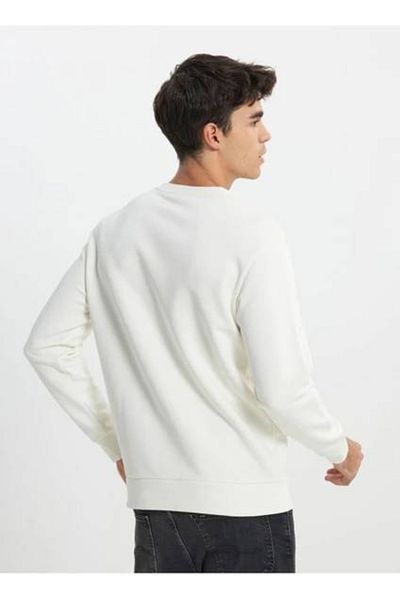 Lee Regular Fit Regular Cut Hooded Ecru Sweatshirt