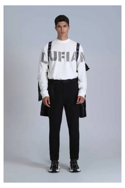 Lufian Todillo Erkek Sweatshirt Kırık Beyaz