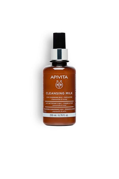 Apivita 3 In 1 Reinigungsmilch Gesicht Und Augen – Gesichtsreiniger Und Make-up-entferner 200 ml