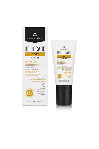 Heliocare 360° Color Sonnenschutz Mit Aqua-gel-farbe Spf50 #beige 50 ml