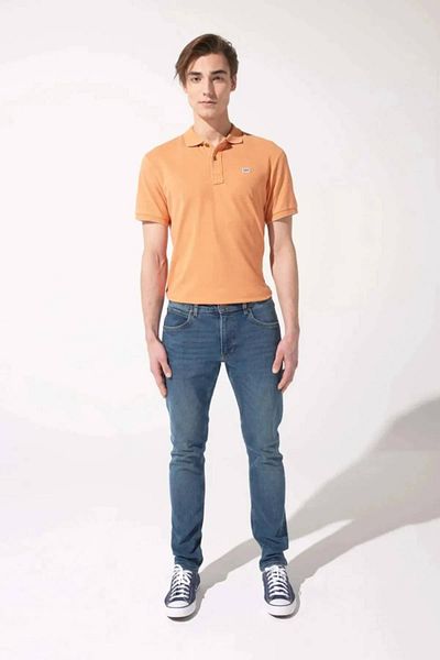 Lee Blaue Slim-Fit-Jeans für Herren von Luke – dehnbare Baumwolljeans mit normaler Taille und schmalem Bein