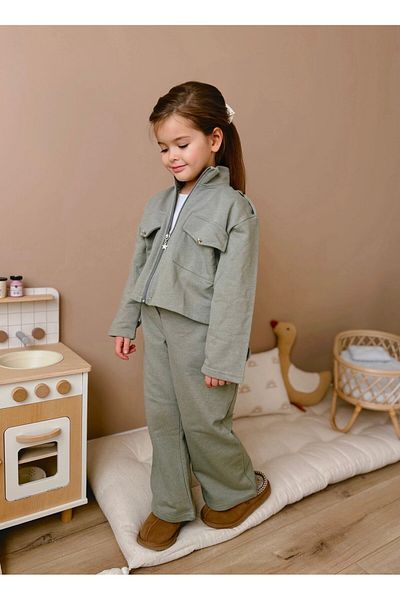 le petit sole Girl's Star Epaulettes Oversize Bottom-Top Set