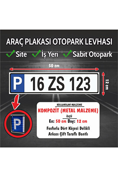 isgtabelam Otopark yer belirleyici plaka levha