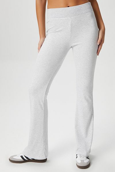 Ritnice Women's Eden Waist Ribbed Spanish Leg Gray Sweatpants