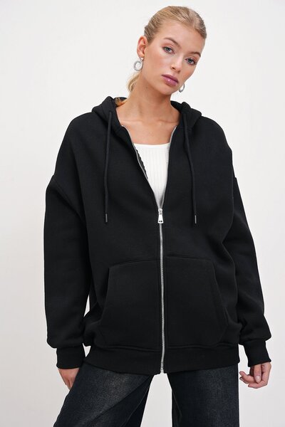 HAKKE Ζακέτα με κουκούλα φλις τσέπης