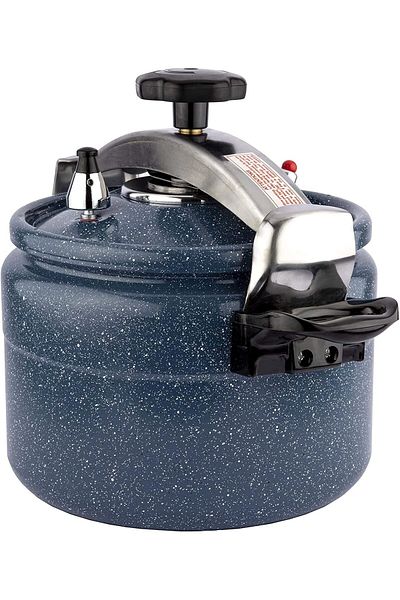 ALSAIF Aluminium Granite Pressure Cooker 7 Litter Blue