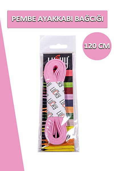 LUCKY 120 Cm Pembe Spor Ayakkabı Bağcığı 1 Adet Bag-88