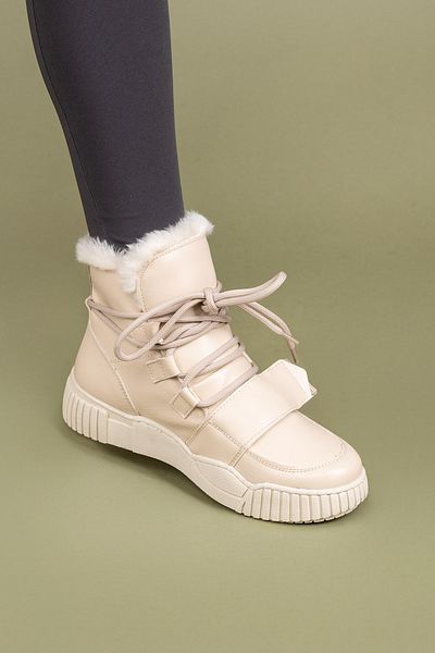 Getcho Γυναικείες μπότες Zacun Shearling Beige