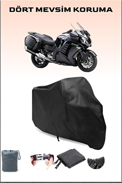 Breen قماش القنب للدراجات النارية المتوافق مع Kawasaki Gtr 1400 باللون الأسود...