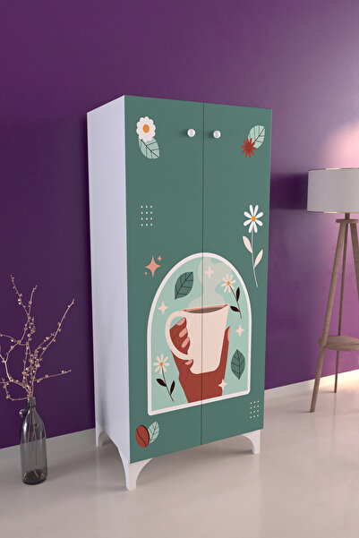 Hediyeler Kapında Kahve Temalı 3 Raflı Çok Amaçlı Dolap Mutfak Salon Banyo Of...