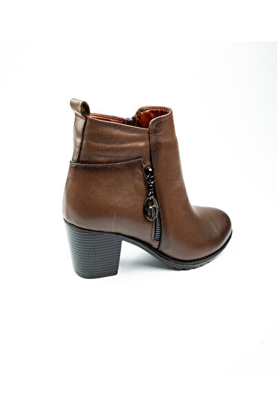 Scavia 578 Topuklu Ceviz Deri Kadın Bot