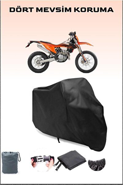 Breen قماش دراجة نارية أسود متوافق مع KTM 350 Exc-f، غطاء المحرك