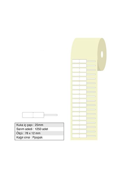 Tanex Opaque Jewelry Store Label - 78X12Mm Roll, 1250 Pieces