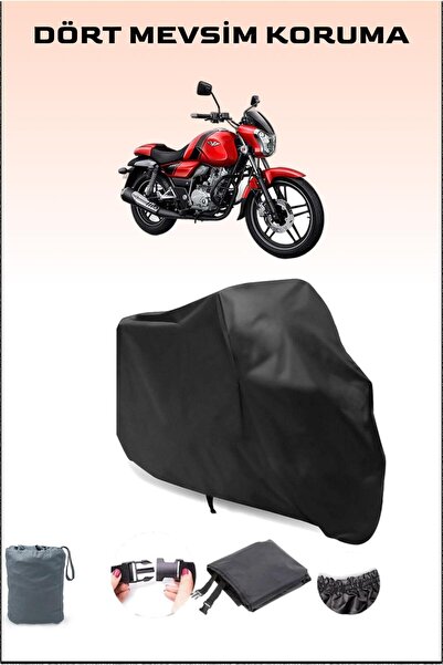 Breen Black Bajaj V 15 Compatible Motorcycle Tarpaulin, Engine Cover
