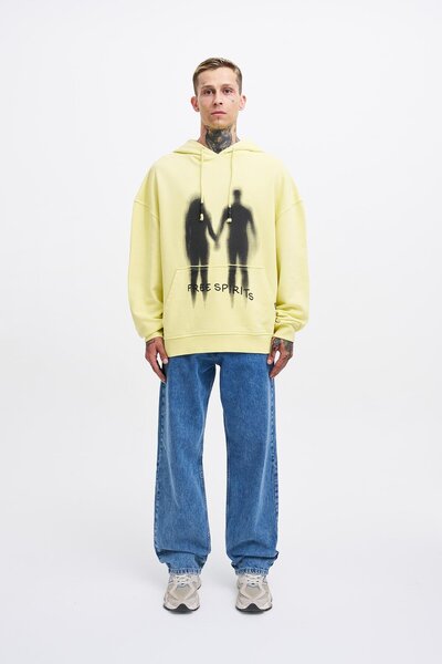 Machinist Чоловічий Free Sprit Oversize жовтий світшот з пранням